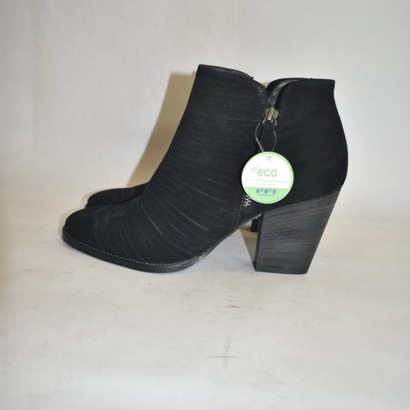PAUL GREEN Malibu Sliced Zip Bootie CHUNKY NUBUCK BLACK  8.5  (TB7) - Picture 5 of 7
